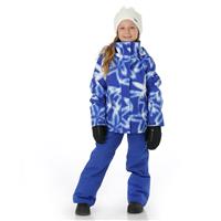 Girls Jetty Jacket - Bluing Frozen Flower (PRC2)