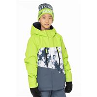 Boys Geo Insulated Jacket - Green Flash Colorblock
