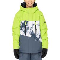 Boys Geo Insulated Jacket - Green Flash Colorblock
