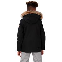 Teen Boys Commuter Jacket w/ Fur - Black (16009)