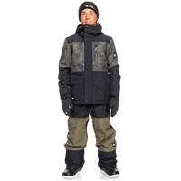 Boys Mission Printed Block Jacket - True Black Fade Out Camo (KVJ2)