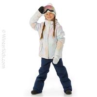 Girls Jetty Girl Jacket - Bright White Splash (WBB3) -                                                                                                                                                       