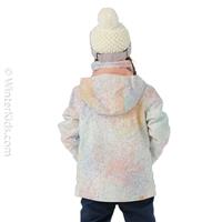 Girls Jetty Girl Jacket - Bright White Splash (WBB3) -                                                                                                                                                       