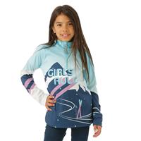 Girls Surface Zip T-Neck - Abyss -                                                                                                                                                       