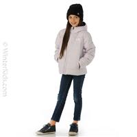 Girls Reversible North Down Hooded Jacket - Lavender Fog -                                                                                                                                                       