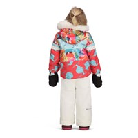 Girl's Kaizen Jacket with Faux Fur - Daffy Dayz / Pink