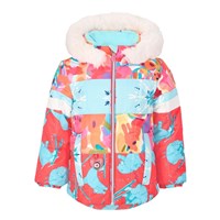 Girl's Kaizen Jacket with Faux Fur - Daffy Dayz / Pink