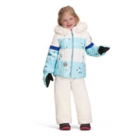 Girl's Kaizen Jacket with Faux Fur - Skiflake / Blue