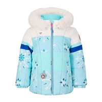 Girl's Kaizen Jacket with Faux Fur - Skiflake / Blue