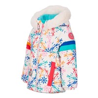 Girl's Kaizen Jacket with Faux Fur - Skiflake / Multi