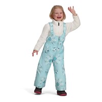 Girl's Snoverall Print Bib Pant - Skiflake / Blue