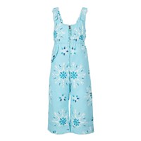 Girl's Snoverall Print Bib Pant - Skiflake / Blue