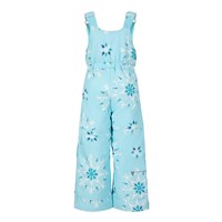 Girl's Snoverall Print Bib Pant - Skiflake / Blue