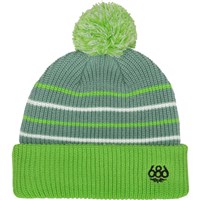 Youth Pom Beanie - Lime Colorblock