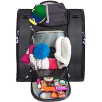 Powder Trekker Ski Boot Backpack - Black / White / Lavender