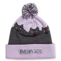Kid's #Meowntains Pom Beanie