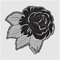 Flower Patch Collection - Black Rose Gray Leaves