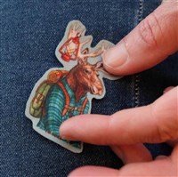 Rachel Kozlowski Patch Collection - Hiking Buddy Moose