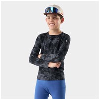 Smartwool Merino 250 Baselayer Crew - Kid's - Black Tie Dye