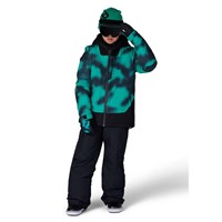 Boy's Gateway Shell Jacket - Deep Green Dark Skies Colorblk