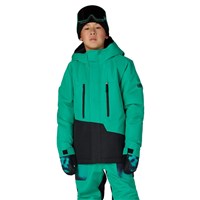 Boys Geo Insulated Jacket - Deep Green Colorblock