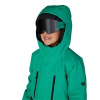 Boys Geo Insulated Jacket - Deep Green Colorblock