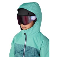 Girls Athena Insulated Jacket - Wasabi Colorblock