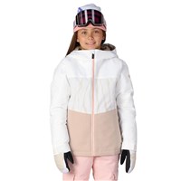 Girls Athena Insulated Jacket - White Limestone Colorblock