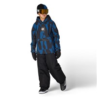 Youth Waterproof Hoody - Blue Ash Shapes