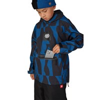 Youth Waterproof Hoody - Blue Ash Shapes