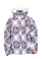 Girls Mannual Bella Insulated Jacket (Iris Argyle Print) - Closeout - Studio Back Shot