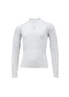 Girls Seamless Compression Top (White/Silver) - Studio View