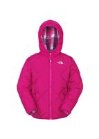 Girls Reversible Down Moondoggy Jacket (Fusion Pink) - Studio View