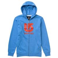 Burton Logo Vertical Full-Zip Hoodie - Boy's - Heather Cove