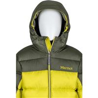 Youth Guides Down Hoody - Citronelle / Beetle Green