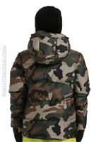 Boys Linear Down Jacket (Camo) - Back View