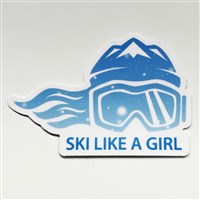 3 Let It Snow Sticker - Ski Like A Girl