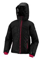 Girls Snow Flame Jacket (Black Emboss) - Studio Shot