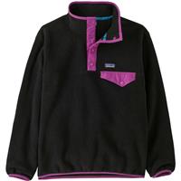 Youth Lightweight Snap-T Pullover - Black w/ Amaranth Pink (BLAM)