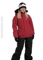 Girls Luna Jacket (Pop/Black) - Alternate View