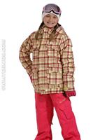 'Girls' Twist Bomber Jacket (Funshine Candy Plaid) - Alternate View                                                                                                                                        