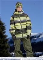 Boys Stripe Insulated Jacket (Acid Skurvy Stripe) - Alternate View