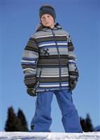 Boys Stripe Insulated Jacket (Royal Skurvy Stripe) - Alternate View