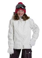 Girls Lumina Insulated Jacket (White Herringbone Denim) - Girl's Lumina Insulated Jacket (White Herringbone Denim)