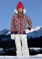 Girls Splash Puffy Jacket (Grape Drips Print) - Alternate View