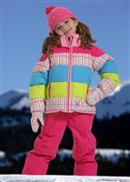 Bitsy Duffy Puff Jacket (White Loose Weave Print) - Alternate View