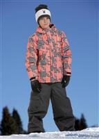 Boys Rail Jacket (Goji Neon Houndstooth) - Alt. View