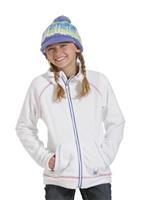 Girls Damsel Fleece Jacket (White) - Girls Damsel Fleece Jacket (White)