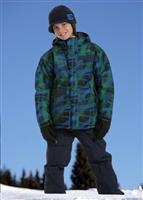 Boys Insulated 30X Jacket (Deep Water Blue Print) - Alternate View