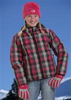 Girls Reversible Down Moondoggy Jacket (TNF Black) - Alt. View                                                                                                                                             